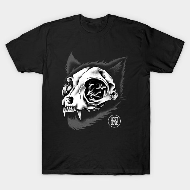 Cat Skull T-Shirt by KRISTOPAPER